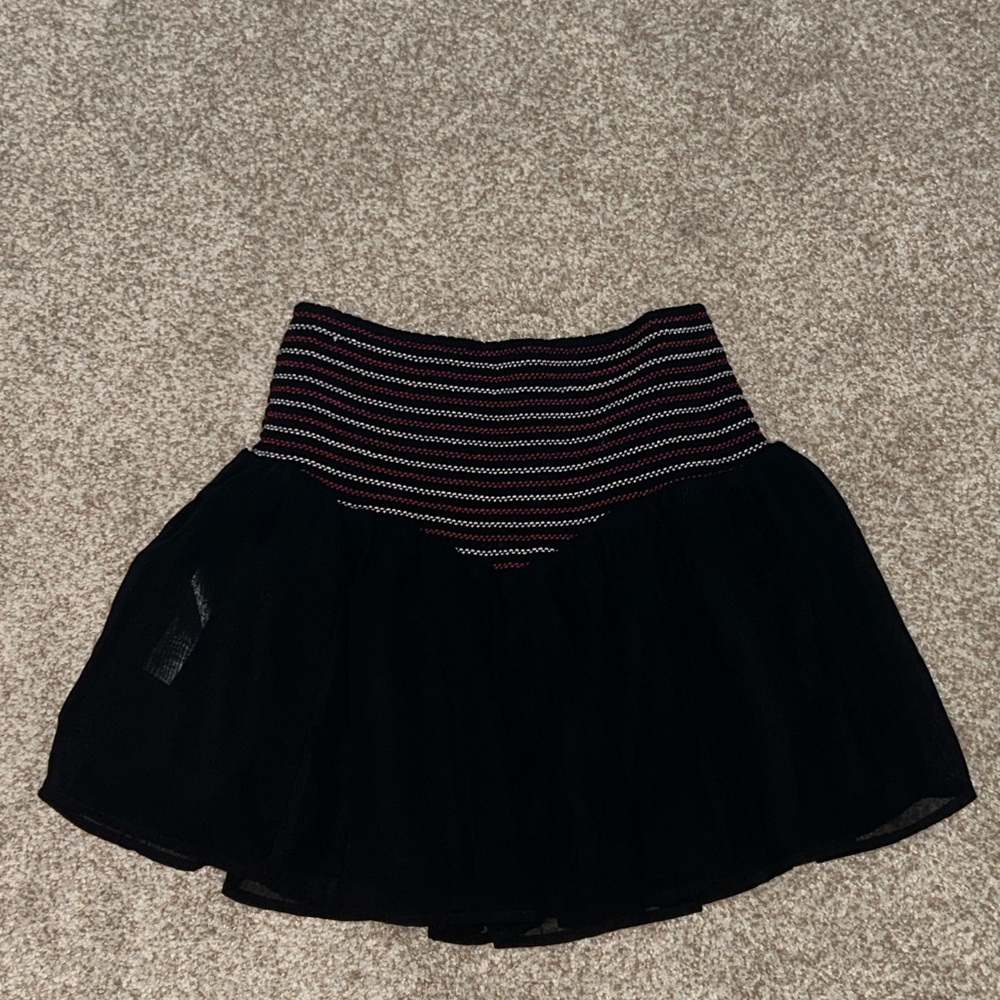 Black mini skirt